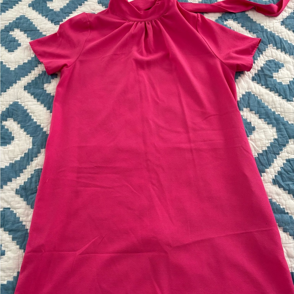 Vibrant Pink Short Sleeve Dress